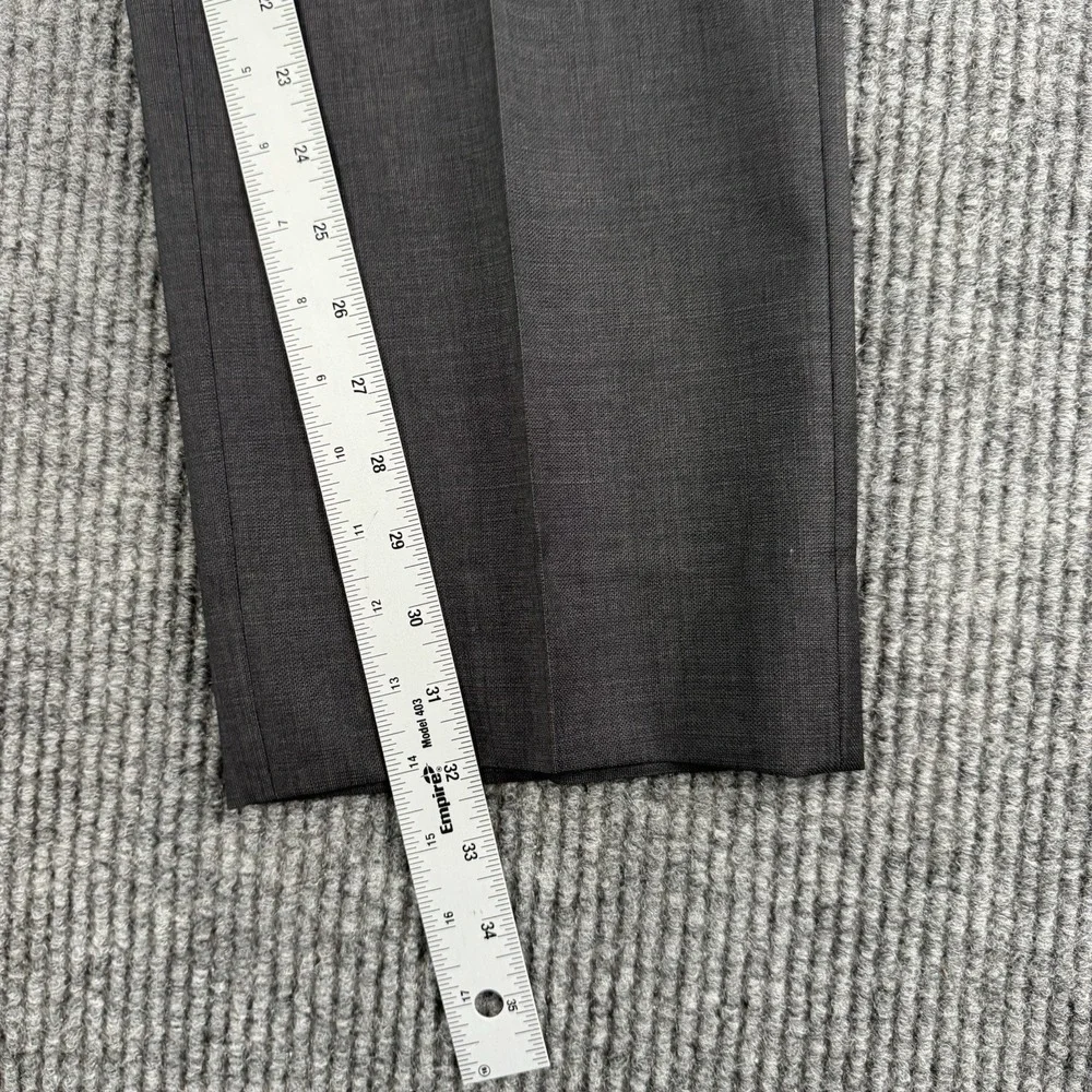 Vintage Hugo Boss Suit 42L Gray Birdseye Wool USA Union Made 38x32 Designer